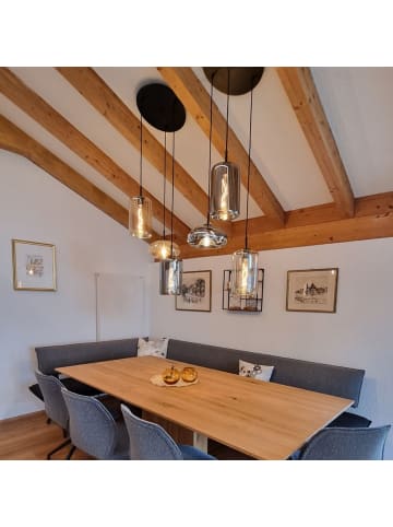 s.LUCE Cruet Mehrfach-Pendelleuchte Glas 3 oder 5-flammig in Rauch