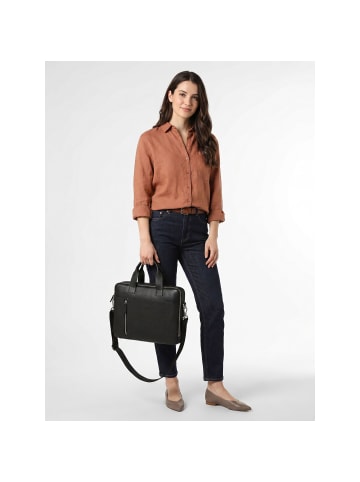 Strellson Kennington Aktentasche Leder 40 cm Laptopfach in black