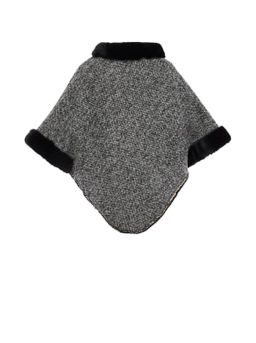 fraully Damen Poncho in Schwarz