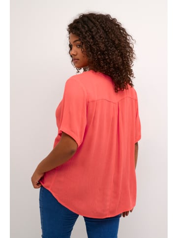 KAFFE curve Kurzarm-Bluse KCami Regular fit in Cayenne