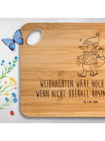 Mr. & Mrs. Panda Holzbrett Fuchs  Schlittschuhe mit Spruch in Braun