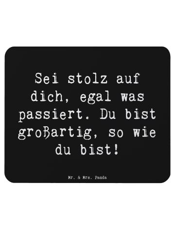 Mr. & Mrs. Panda Mauspad Spruch Mit Enttäuschungen umgehen Stolz... in Schwarz