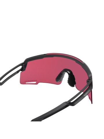 SHIMANO Fahrrad- Sonnenbrille EQUINOX 5 Ridescape Road in schwarz / Gläser rot