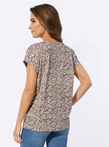 Sieh an! V-Shirt in anthrazit-rosé