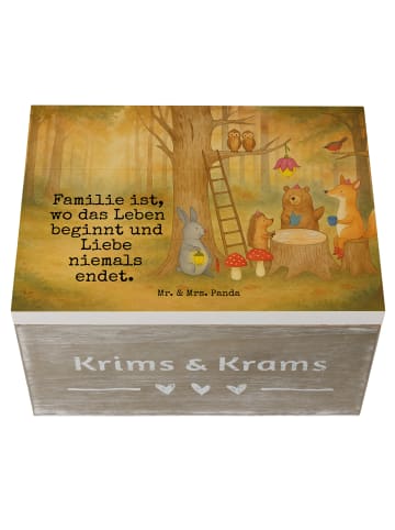 Mr. & Mrs. Panda Box Waldtiere Picknick Design mit Spruch in Weiß