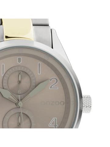 Oozoo Analog-Armbanduhr Oozoo Timepieces silber, gold groß (ca. 42mm)