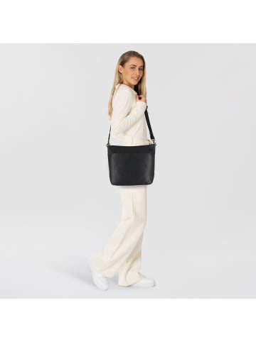 Mandarina Duck Mellow Leather Umhängetasche Leder 30 cm in nero