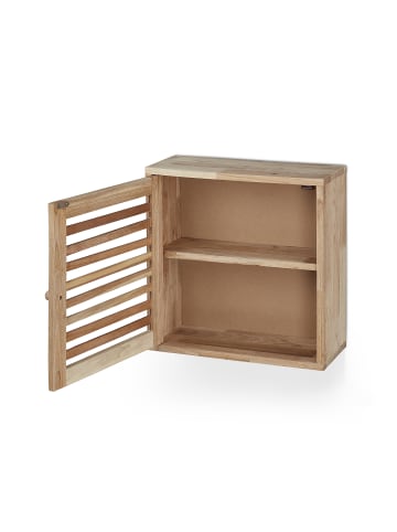 relaxdays Wandschrank in Natur - (B)42 x (H)42 x (T)18 cm