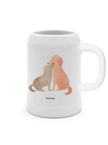 Mr. & Mrs. Panda Bierkrug Hunde Liebe ohne Spruch in Weiß