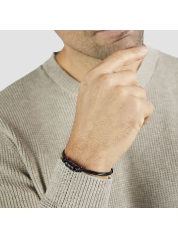 s.Oliver Armband Essential Leather in schwarz