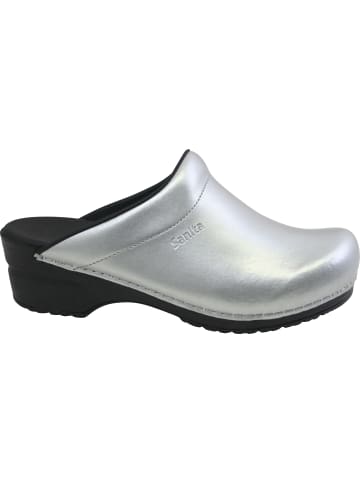 Sanita Comfortwear Clog "Original-Sonja Pu Open" in Silber