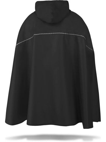 Normani Outdoor Sports Regenponcho Cherrapunji in Schwarz