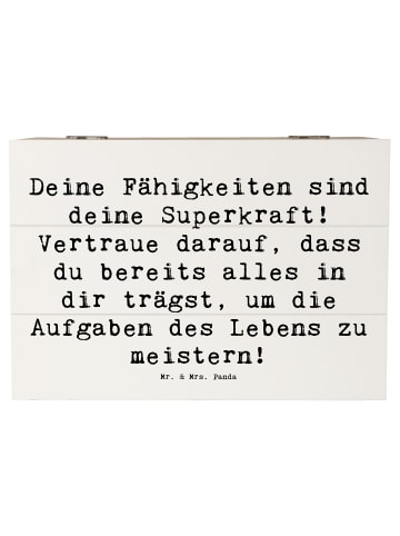 Mr. & Mrs. Panda Geschenkdose Spruch Vertrauen in Fähigkeiten mi... in Weiß