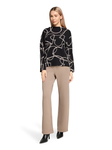 Betty Barclay Sweatshirt mit Rippenstruktur in Schwarz/Weiß