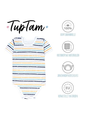 TupTam Kinder Unisex Kurzarm Body 3er Set in grün/blau
