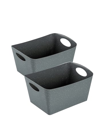 koziol BOXXX M - Aufbewahrungsbox 3,5l Set in recycled ash grey