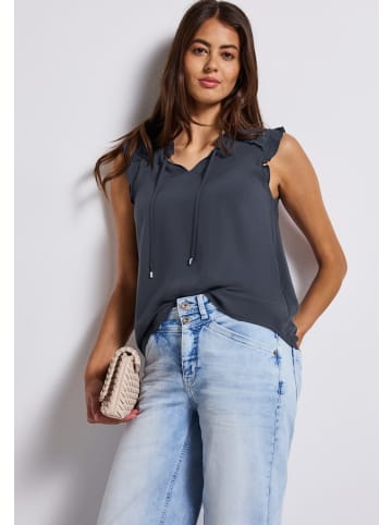 Street One Blusentop mit Rüschen in Blau