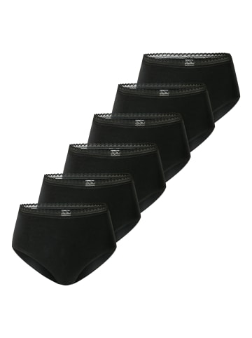 Schiesser Slip 6er Pack in Schwarz