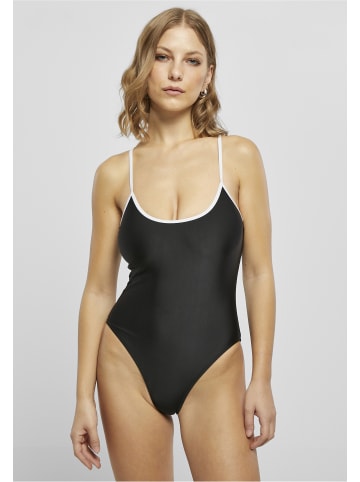 Urban Classics Swimsuit in black/white