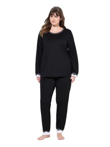 Ulla Popken Pyjama in schwarz