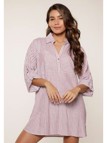 Linga Dore Tunik in Soft bordeaux stripe