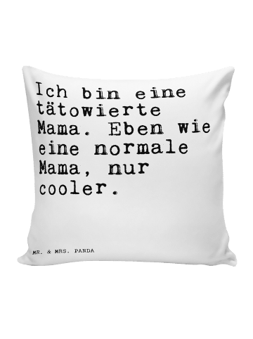 Mr. & Mrs. Panda Sofa Kissen Ich bin eine tätowierte... mit Spruch in Weiß