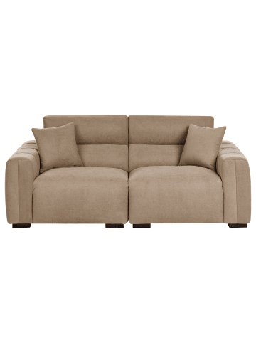 Beliani 3-Sitzer Sofa FAUSKAN  in Braun - (W) 203 x (H) 84 x (L) 96 cm