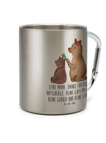 Mr. & Mrs. Panda Thermobecher Bär Kind mit Spruch in Silber