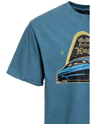 King Kerosin King Kerosin T-Shirt Detroit Greaser in blau