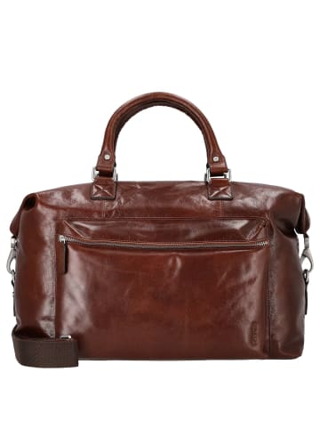 PICARD Buddy Weekender 26 - Reisetasche 44 cm Büffelleder (schwarz) in cognac