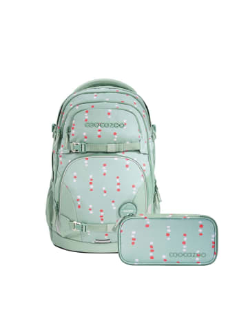 Coocazoo Schulrucksack-Set PORTER Dancing Dots 2-tlg. in Blau