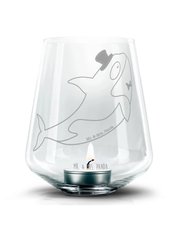 Mr. & Mrs. Panda Kerzenglas Orca Zylinder ohne Spruch in Transparent