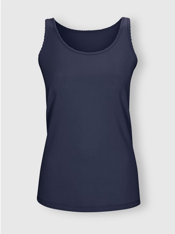 WITT WEIDEN Achselhemd in marine + jeansblau + mint