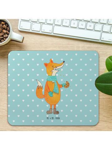 Mr. & Mrs. Panda Mouse Pad Fuchs Keks ohne Spruch in Türkis Pastell