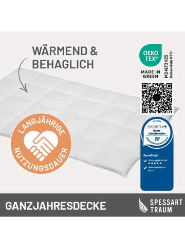 Spessarttraum Ganzjahres-Daunendecke "Rubin" in weiß