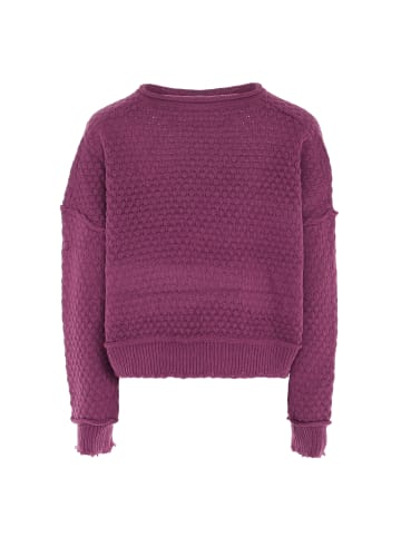 ebeeza Damen Sweater in LILA WOLLWEISS