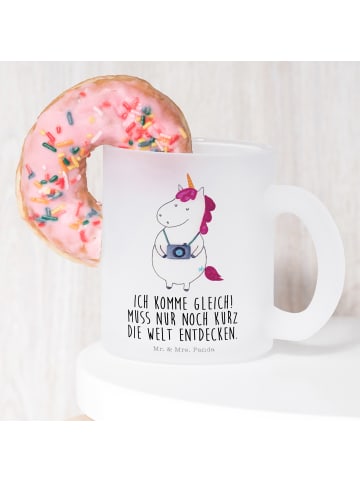 Mr. & Mrs. Panda Tasse Einhorn Fotograf mit Spruch in Transparent