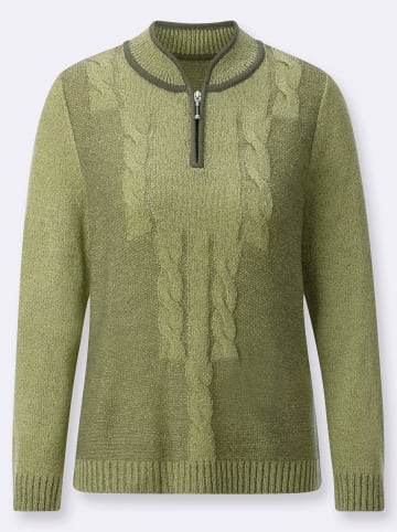 WITT WEIDEN Pullover in lindgrün-meliert