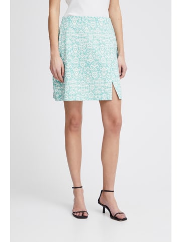 ICHI IHKATE PRINT SK12 A-Linie in Nile Blue Ikat aop