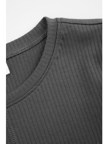 Coccodrillo Geripptes Langarmshirt in schwarzgrau