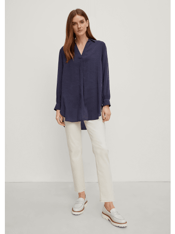 comma Bluse langarm in Blau