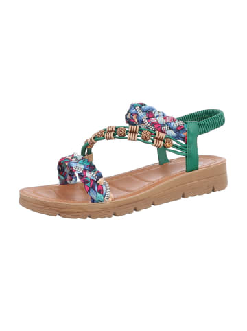 Ital-Design Sandale & Sandalette in Grün und Blau