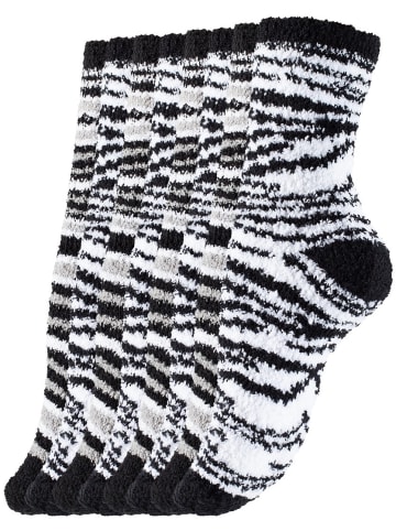 Yenita® Kuschelsocken 8 Paar Homesocks in Zebra