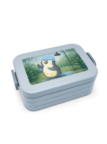 Mr. & Mrs. Panda Lunchbox Pinguin Duschen Design ohne Spruch in Blau Pastell