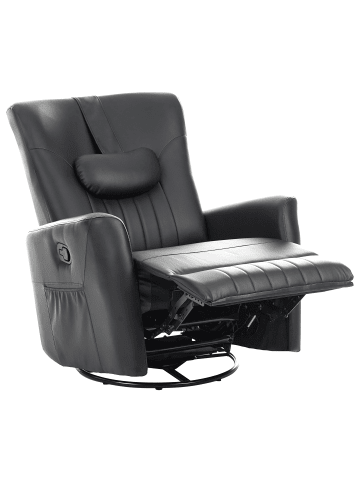 Beliani Fernsehsessel REA in Schwarz - (W) 85 x (H) 102 x (L) 107 cm