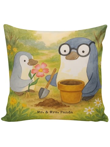 Mr. & Mrs. Panda Sofakissen Pinguin Opa Blumen pflanzen Design o... in Weiß
