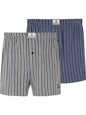 Jan Vanderstorm 2er Pack Boxershorts THURE in blau grau