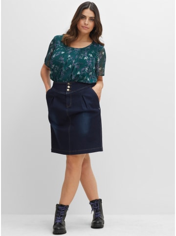 sheego T-Shirt in tiefgrün-bedruckt