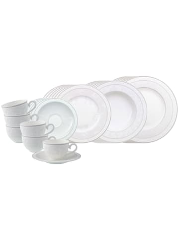 Villeroy & Boch 30er Set Kombiservice Gray Pearl weiß in weiß