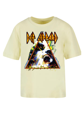 F4NT4STIC Ladies Everyday Tee Def Leppard Hysteria in softyellow